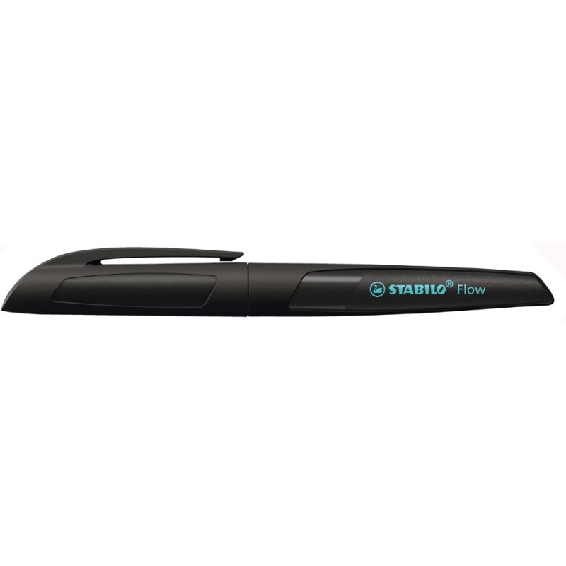 STABILO stylo Flow, rechargeable, khaki/noir, pointe M